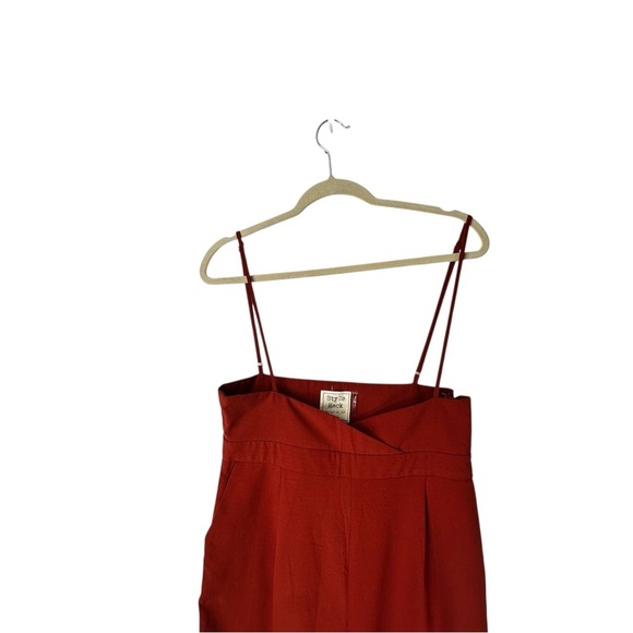 Style Rack Terracotta Jumper Size Large Wide Leg Linen Look Softcore Minimalist - Picture 2 of 13